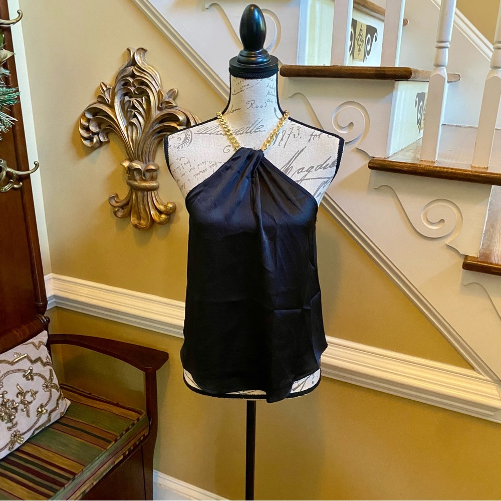 SHE +SKY key hole necklace halter top- NWT’s